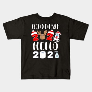 goodbye 2020 hello 2021 penguin Kids T-Shirt